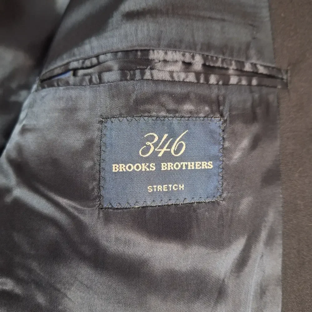 Brooks Brothers Blazer Men's 46R Blue 346 Stretch Single Breasted Wool Blend